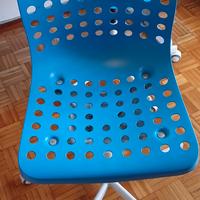 set scrivania e due sedie blu dell' ikea