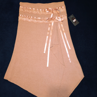 Gonna elegante rosa antico Made in Italy