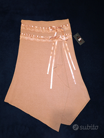 Gonna elegante rosa antico Made in Italy