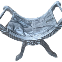 Incantevole Sgabello /Savonarola argento