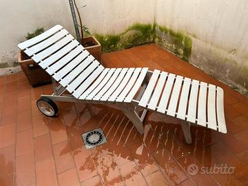 Lettino da giardino multiposizione