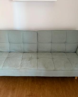 Divano letto clic  clac  Tessuto Verde Tiffany