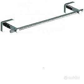 porta salviette bagno 60 cm cromato moderno