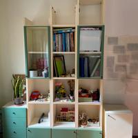 Libreria laccata bianca molto robusta