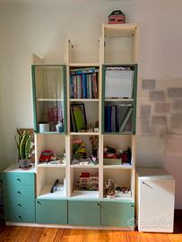 Libreria laccata bianca molto robusta