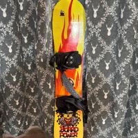 snowboard 130 cm con attacchi e scarponi