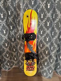 snowboard 130 cm con attacchi e scarponi