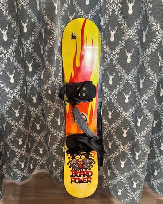 snowboard 130 cm con attacchi e scarponi