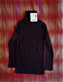 Maglia dolcevita blu 4-5 anni, nuova, Tezenis