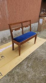 Panca con seduta in velluto