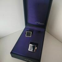 Gemelli S.T.Dupont acciaio e onice 