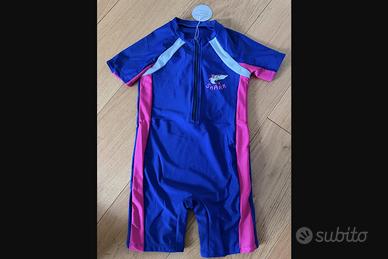 Costume intero UV bambini 7-8 anni 130 cm nuovo