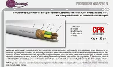 CAVO SCHERMATO RAME 16x1mmq FR2OHH2R 450/750V BERI
