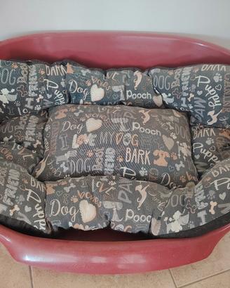 Cuccia con cuscino per cane 
