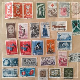 29 francobolli italiani usati del 1956/57/59
