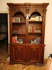 libreria in noce 