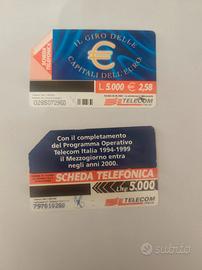 2 carte telefoniche 