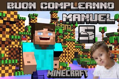 Poster Striscione MINECRAFT 150X100 Personalizzato