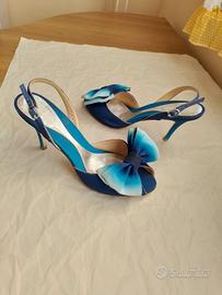 Mellow Yellow sandali sling back heels n.38