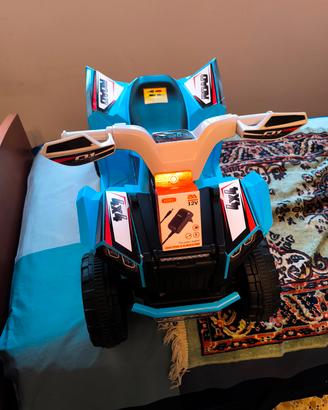 Quad Elettrico HOMCOM Bambini 18-36 mesi Blu