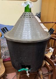 Damigiana in Vetro Verde con Rubinetto - 54 Lirtri