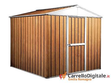 Box baracca lamiera Acciaio 275x175 fin legno