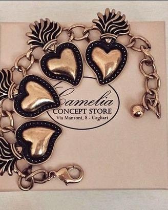 Bracciale Cuori in ottone
