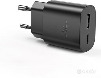 Caricatore ultrarapido 25W 2 porte USB per Samsung