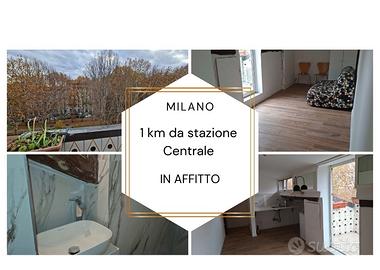 Ampio monolocale mansardato con terrazzo