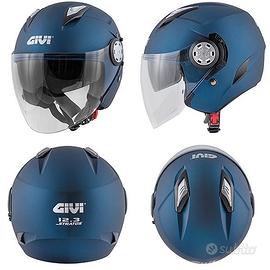 CASCO JET MOTO SCOOTER GIVI 12.3 DOPPIA VISIERA