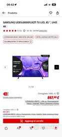 Samsung UE85U8000FUXZT 85 pollici