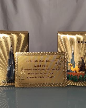 Due mazzi da Poker laminati in oro 24k