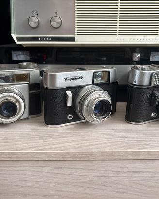 Lotto tre macchine fotogafiche vintage voigtlander