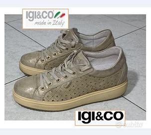 Sneakers Igi&Co pelle n.39 Platform leather shoes
