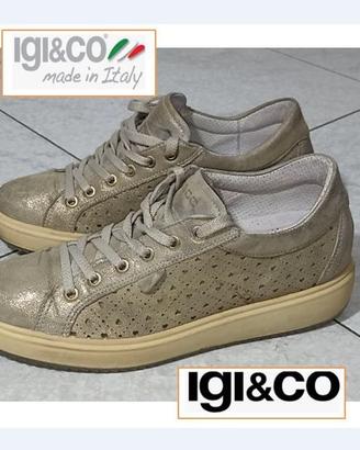 Sneakers Igi&Co pelle n.39 Platform leather shoes