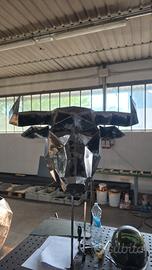 SCULTURA POLIGONALE TROFEO TESTA DI TORRO 