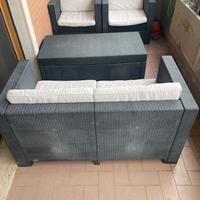 Salotto da esterno in Rattan