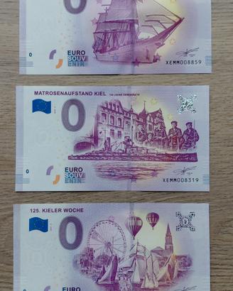 banconote zero euro serie Kiel