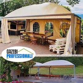 Gazebo copertura 6x6 padiglione dehor tendone PVC