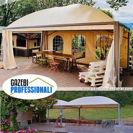 Gazebo copertura 6x6 padiglione dehor tendone PVC