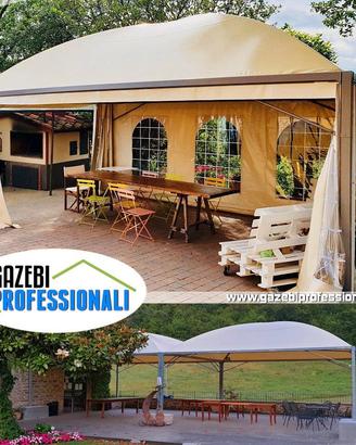 Gazebo copertura 6x6 padiglione dehor tendone PVC
