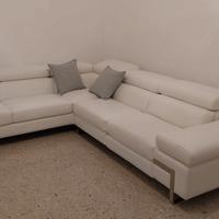Divano angolare pelle regolabile nuovo
