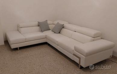 Divano angolare pelle regolabile nuovo