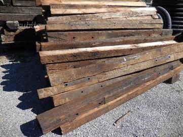 Mezze traversine ferroviarie per recinzioni e pav