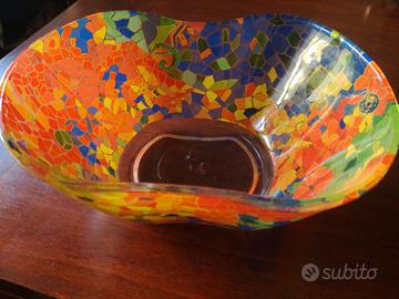 Piatto brocca centrotavola vetro ceramica spagna