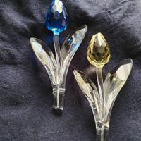 tulipano blu, tulipano giallo, Swarovski 