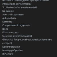 Operatore socio sanitario/massaggiatrice