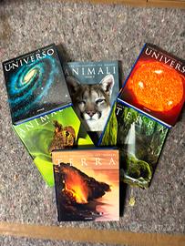 Libri enciclopedie su animai e su ambienti