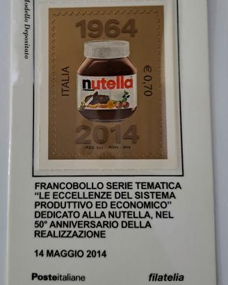 2 Francobolli 50' Anniversario NUTELLA 1964-2014