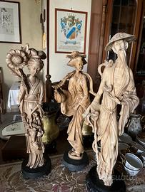 Statuette  di resina personaggi cinesi